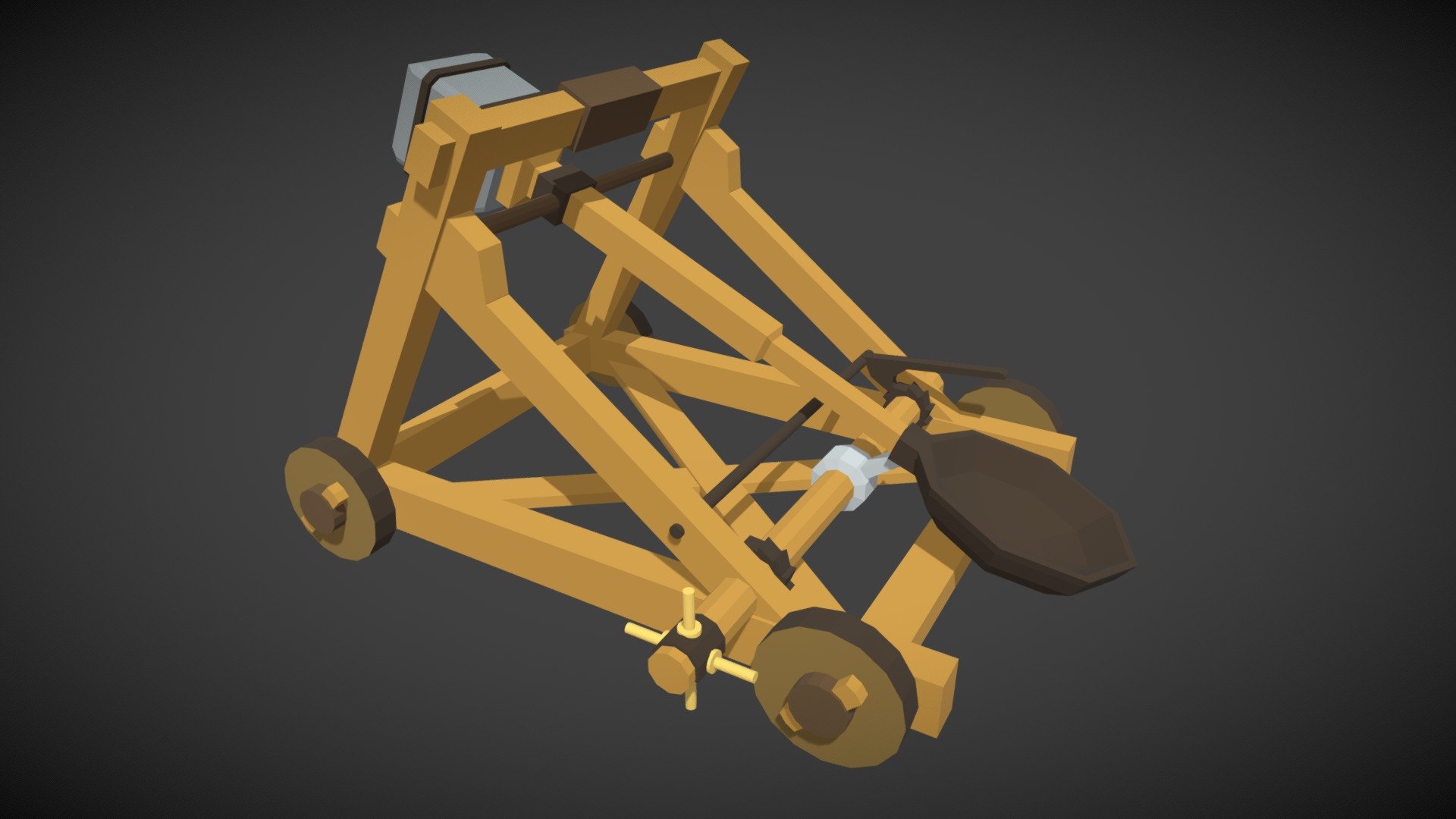 A simple lowpoly catapult you could use for your next game. The lowpoly style is timeless and cool and you should realy use it 3d model