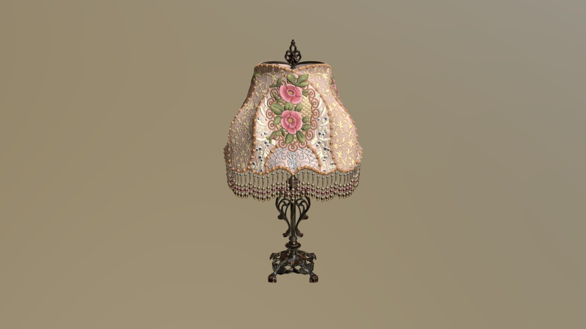 Lamp, realistic, PBR - Victorian Lamp - 3D model by joannalelito (@jlelito) 3d model