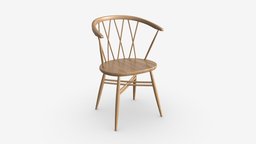 Armchair Ercol Shalstone John Lewis wooden, style, armchair, seat, apartment, classic, brown, furniture, seating, john, lewis, dining, 3d, pbr, chair, interior, ercol, shalstone
