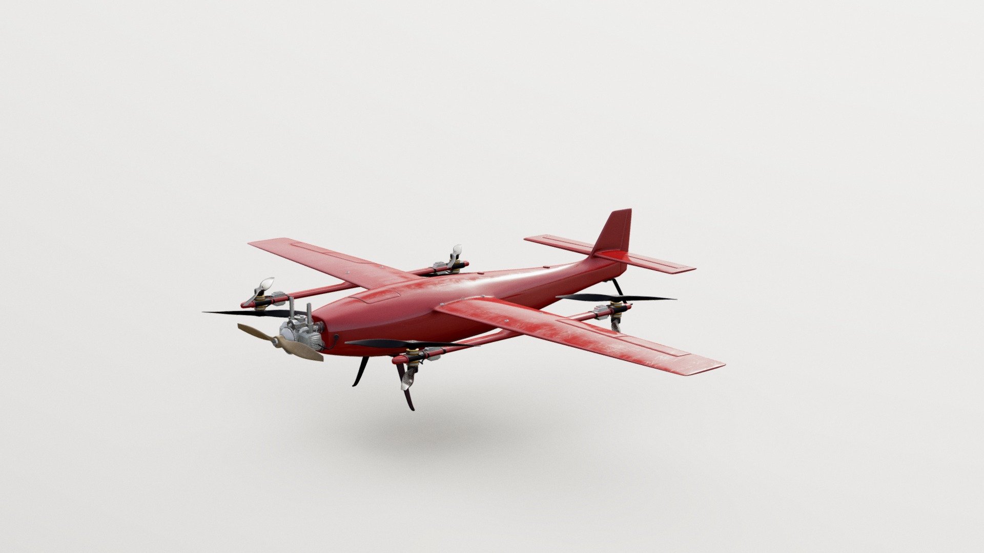 Gasoiline fixed wing UAV - VF 180P - Buy Royalty Free 3D model by Netovanniy 3d model