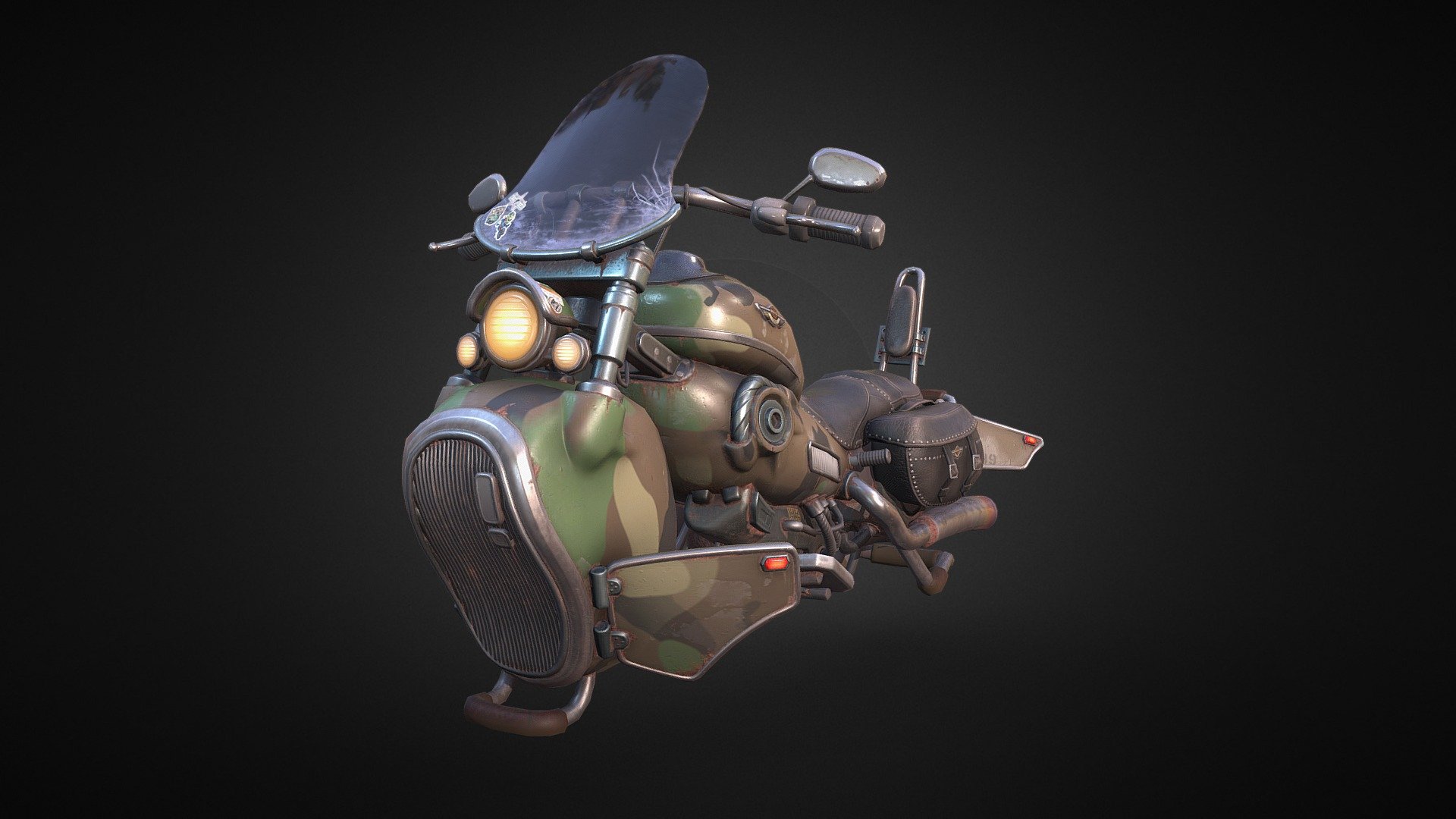 The concept was designed in 3D. Lod0: 22391 tris, one 4k PBR texture 3d model