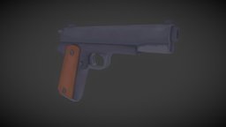 Painterly M1911 Pistol m1911, pistol, painterly, weapon, asset, game, stylized, gun