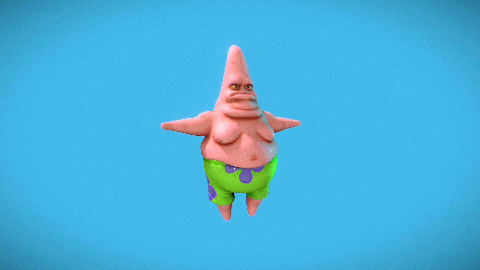 I am so sorry - Realistic Patrick Star - Download Free 3D model by Malaya Yu (@malayayu) 3d model