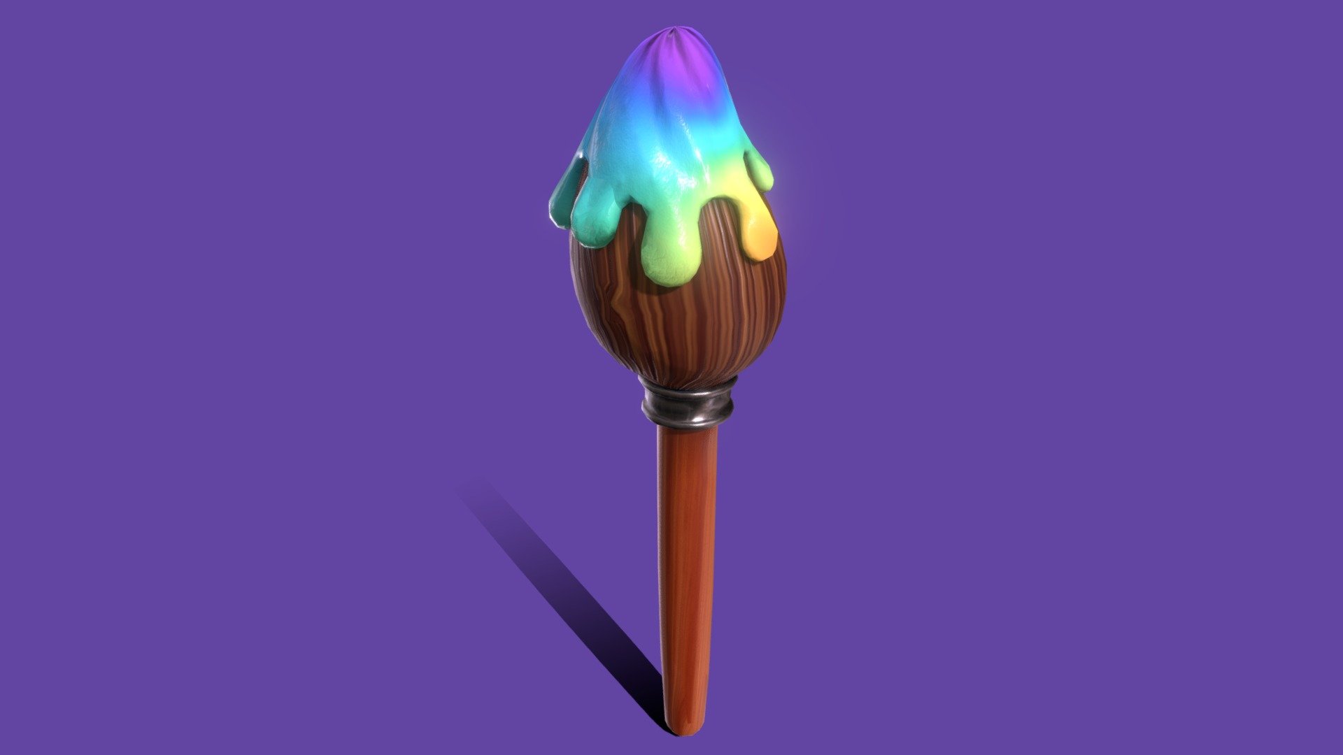 A simply Chonky little paint brush! - Chonky paint brush - Buy Royalty Free 3D model by Lizzy Koopa (@LizzyKoopa) 3d model