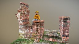Afternoon at a castle bricks, castle-ruins, iphonescan, 3dscan, iphonelidar, scaniverse, 1scanaday, iphone3dscan