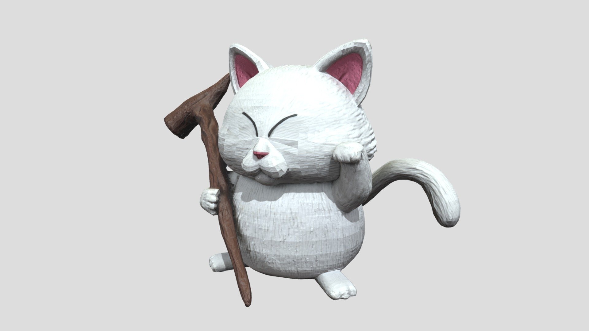 Dragon Ball Cat Celestial Kalinta Holy Narcissus Bean Jar Cat God Figure； - Dragon Ball Cat Sennin Karinta - Buy Royalty Free 3D model by Jackey&Design (@1394725324zhang) 3d model
