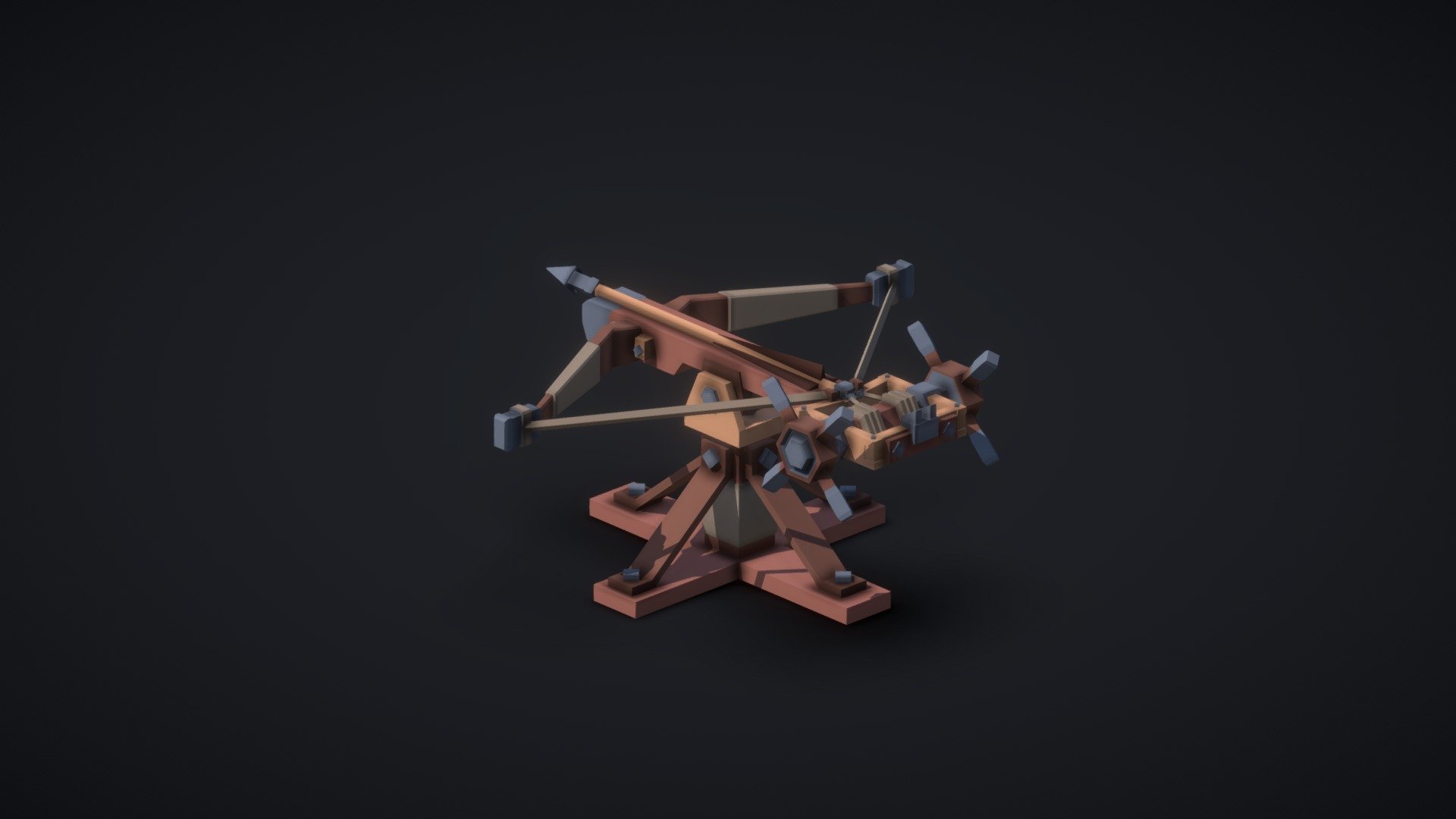 Low poly medieval siege ballista for games or animation - Ballista - Download Free 3D model by iedalton 3d model