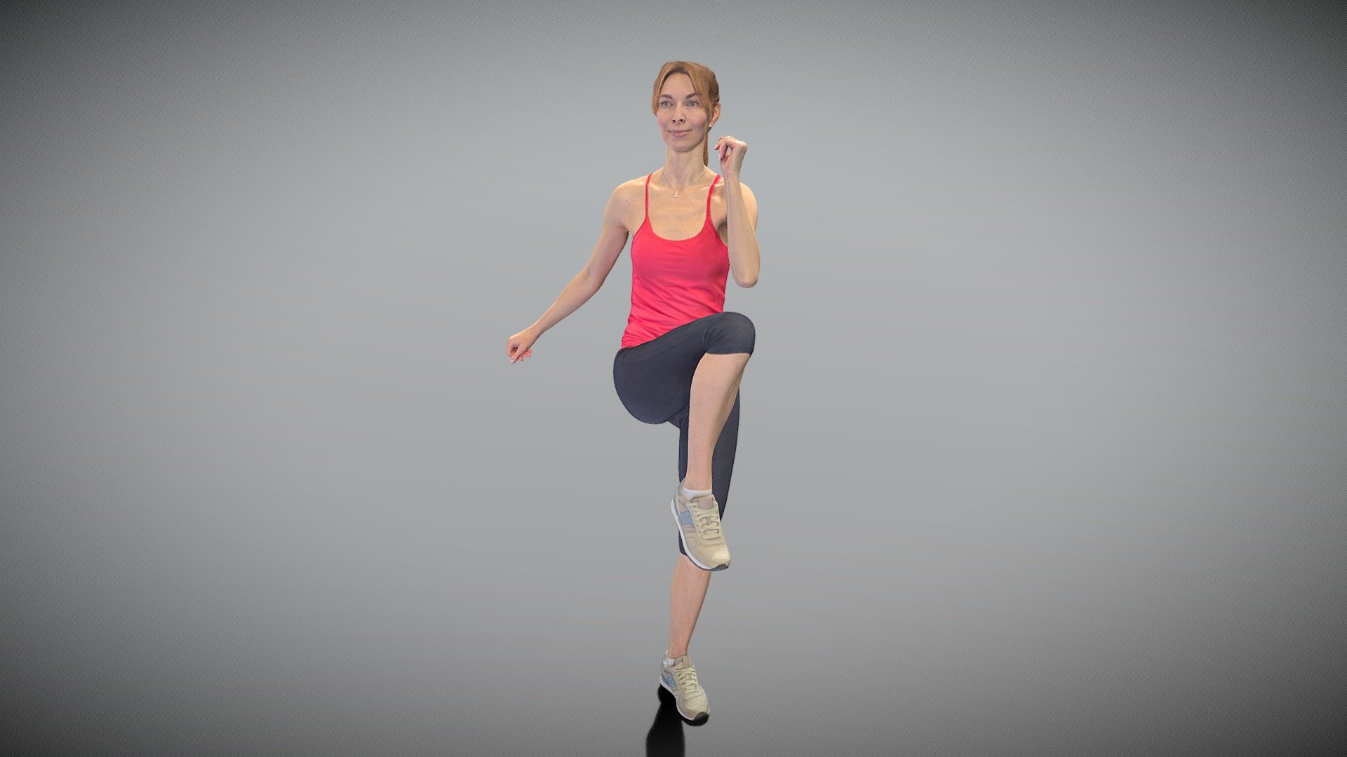 This is a true human size and detailed model of a sporty young woman of Caucasian appearance dressed in sportswear. The model is captured in casual pose to be perfectly matching various architectural and product visualizations, as a background or mid-sized character on a sports ground, gym, beach, park, VR/AR content, etc.

Technical specifications:




digital double 3d scan model

150k &amp; 30k triangles | double triangulated

high-poly model (.ztl tool with 5 subdivisions) clean and retopologized automatically via ZRemesher

sufficiently clean

PBR textures 8K resolution: Diffuse, Normal, Specular maps

non-overlapping UV map

no extra plugins are required for this model

Download package includes a Cinema 4D project file with Redshift shader, OBJ, FBX, STL files, which are applicable for 3ds Max, Maya, Unreal Engine, Unity, Blender, etc. All the textures you will find in the “Tex” folder, included into the main archive.

3D EVERYTHING

Stand with Ukraine! - Fitness woman doing exercise 421 - Buy Royalty Free 3D model by deep3dstudio 3d model
