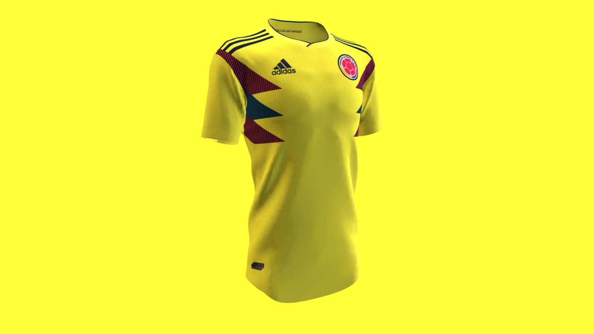 Shirt Colombia 2018 - James Rodrigues - Colombia 2018 - James - Buy Royalty Free 3D model by vitorfarias 3d model