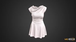 Ivory Short Shirring Dress