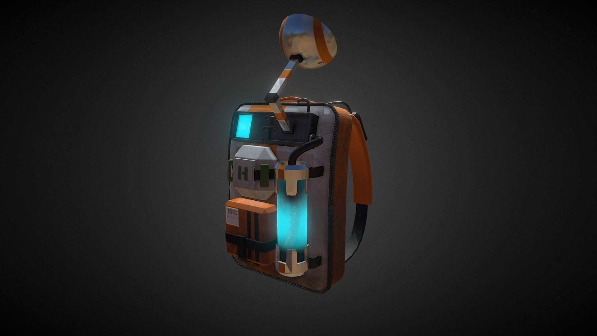 As part of a weekly challenge - Scifi Scout Backpack - 3D model by Josh McAvoy (@McAvoyDesign) 3d model