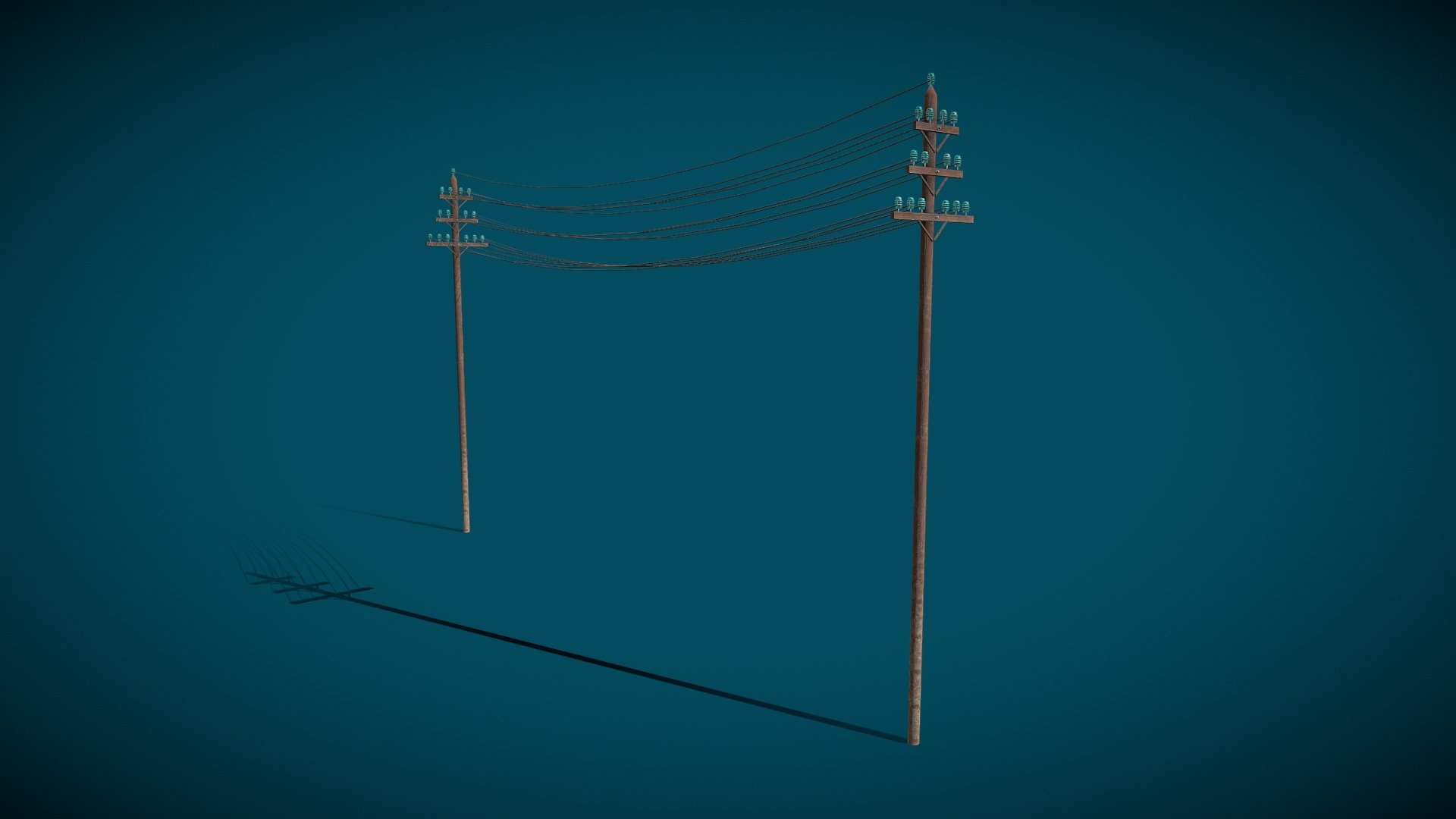 Low poly electricity poles/wires from the late 1800's.  Made for the https://ancestoriesxr.com/ project, currently in development.  For sale on Sketchfab with permission by AncestoriesXR 3d model