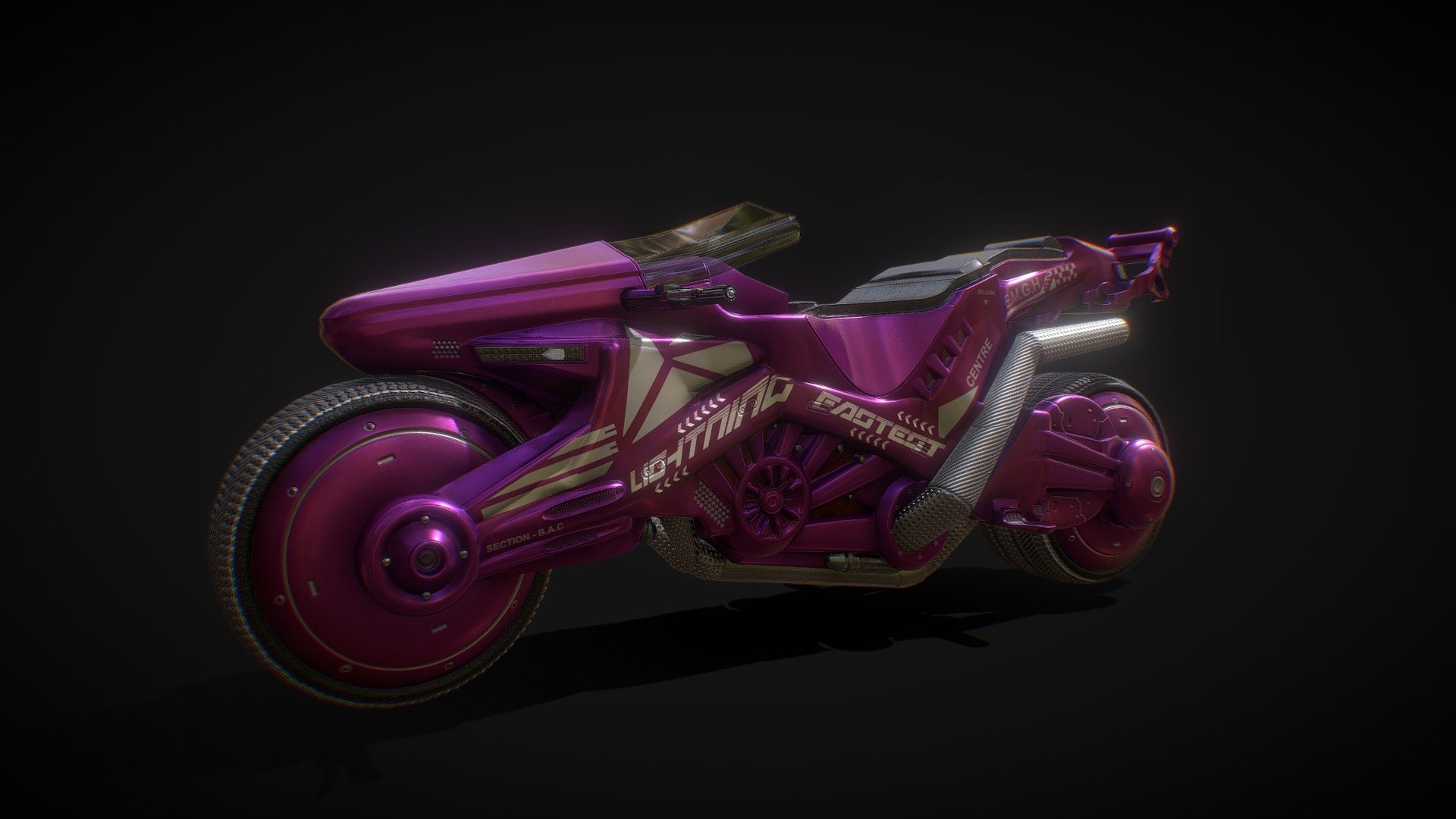 Cyberpunk motorcycle - Cyberpunk motorcycle - 3D model by _voxel_ 3d model