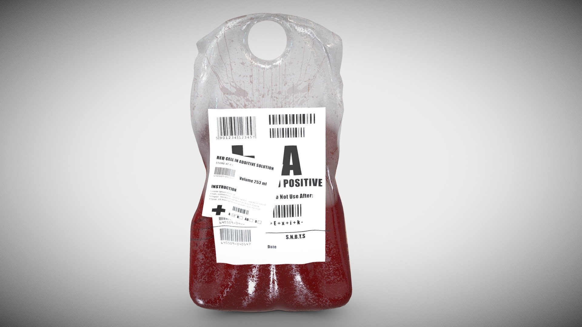 Another variation of my previous blood bag, different shape with different labels.  Useful prop any sort of horror scene.

As usual PBR textures @4k - Blood bag v2 - Download Free 3D model by Sousinho 3d model