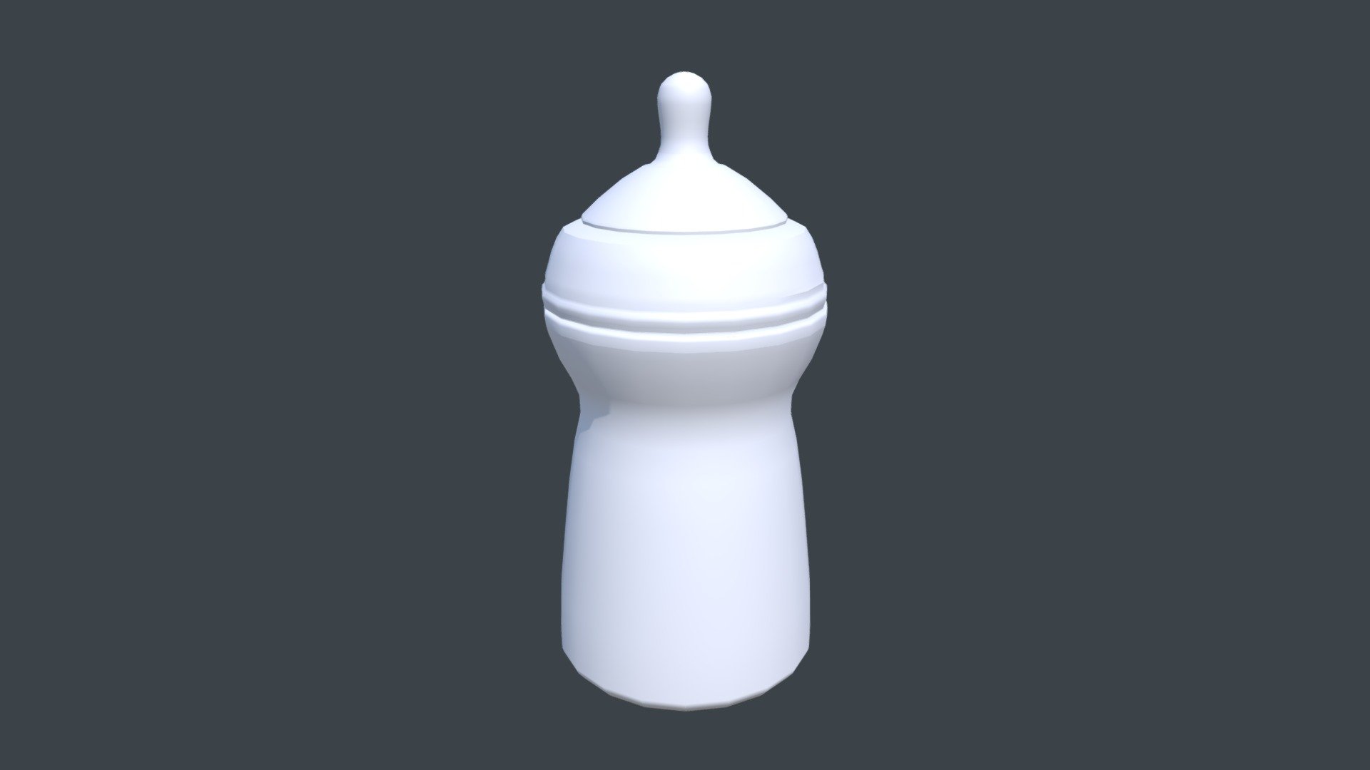 Untextured 3-piece baby bottle - Baby Bottle - 3D model by rollthebryce 3d model