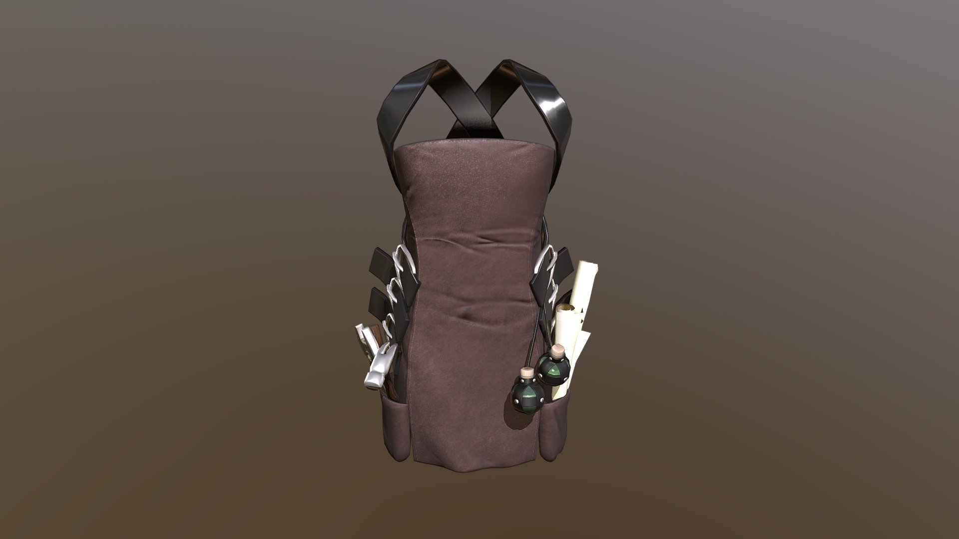 An apron created for an event on Second Life 3d model