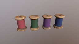 Sewing Threads textile, thread, bobbin, tools, handmade, tailor, cotton, spool, sewing, embroidery, sew, wood, needlework