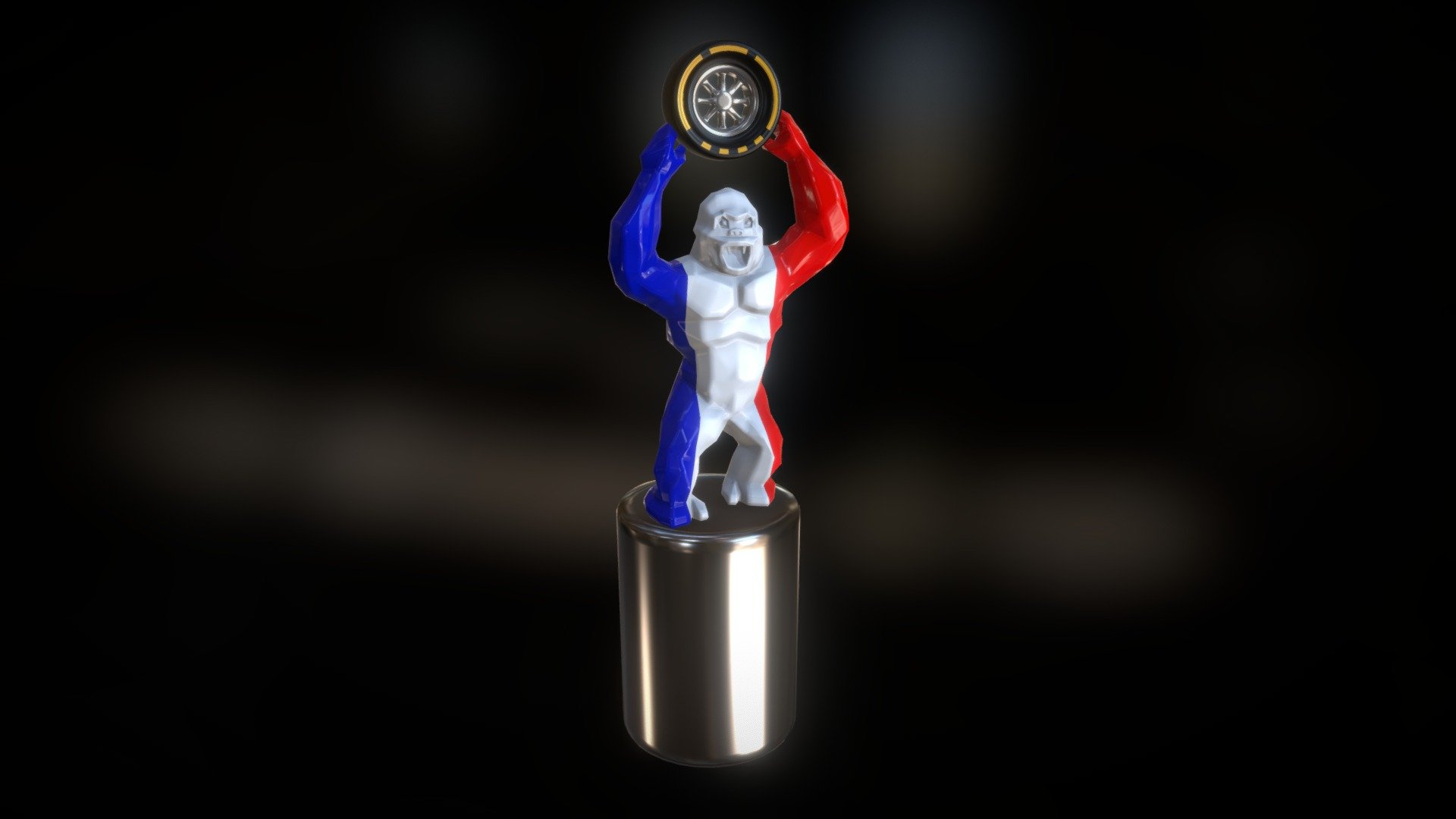 Trophy awarded to the winner of the French Grand Prix in the Formula 1 Championship 3d model