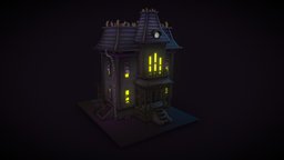 Cartoon haunted house