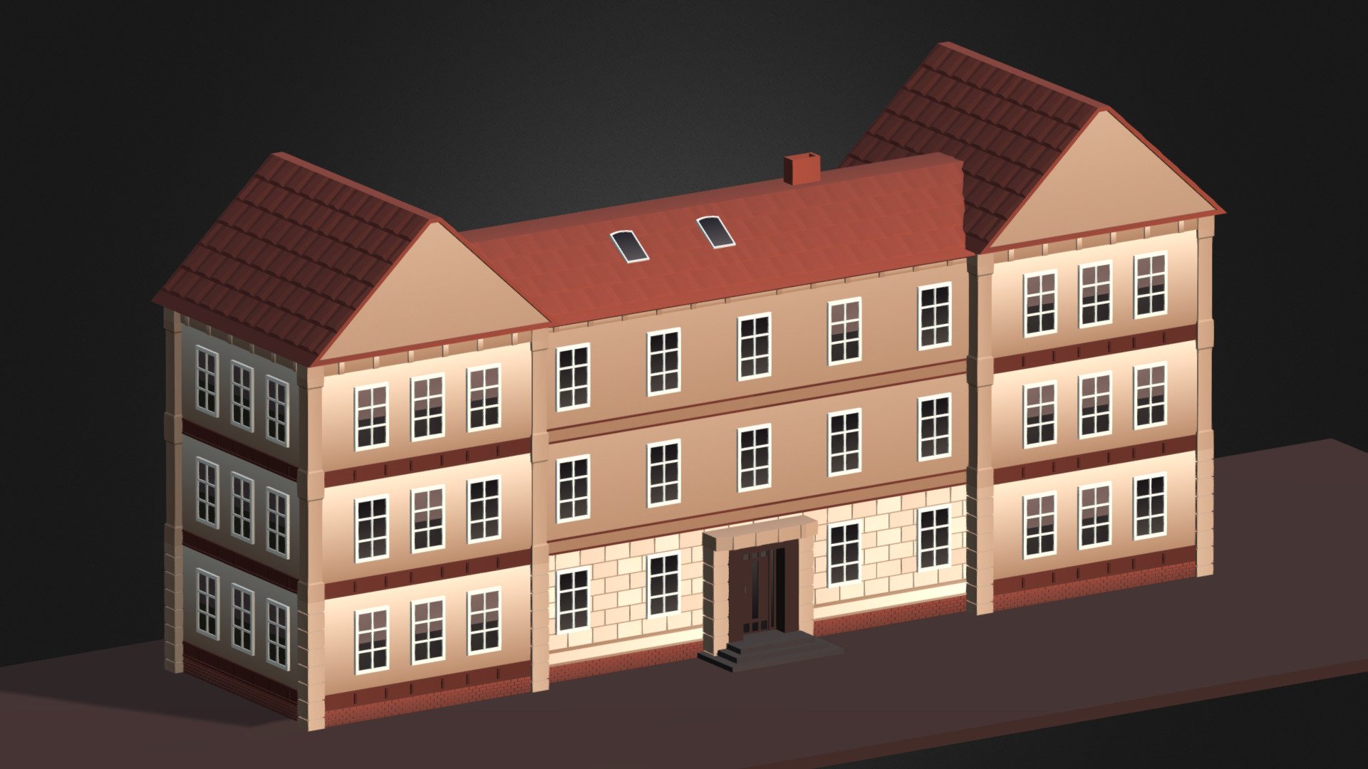 Modular building made in Blender. Scene contains example building and modules arranged on grid (see annotations).

Full package contains Blender and FBX files 3d model