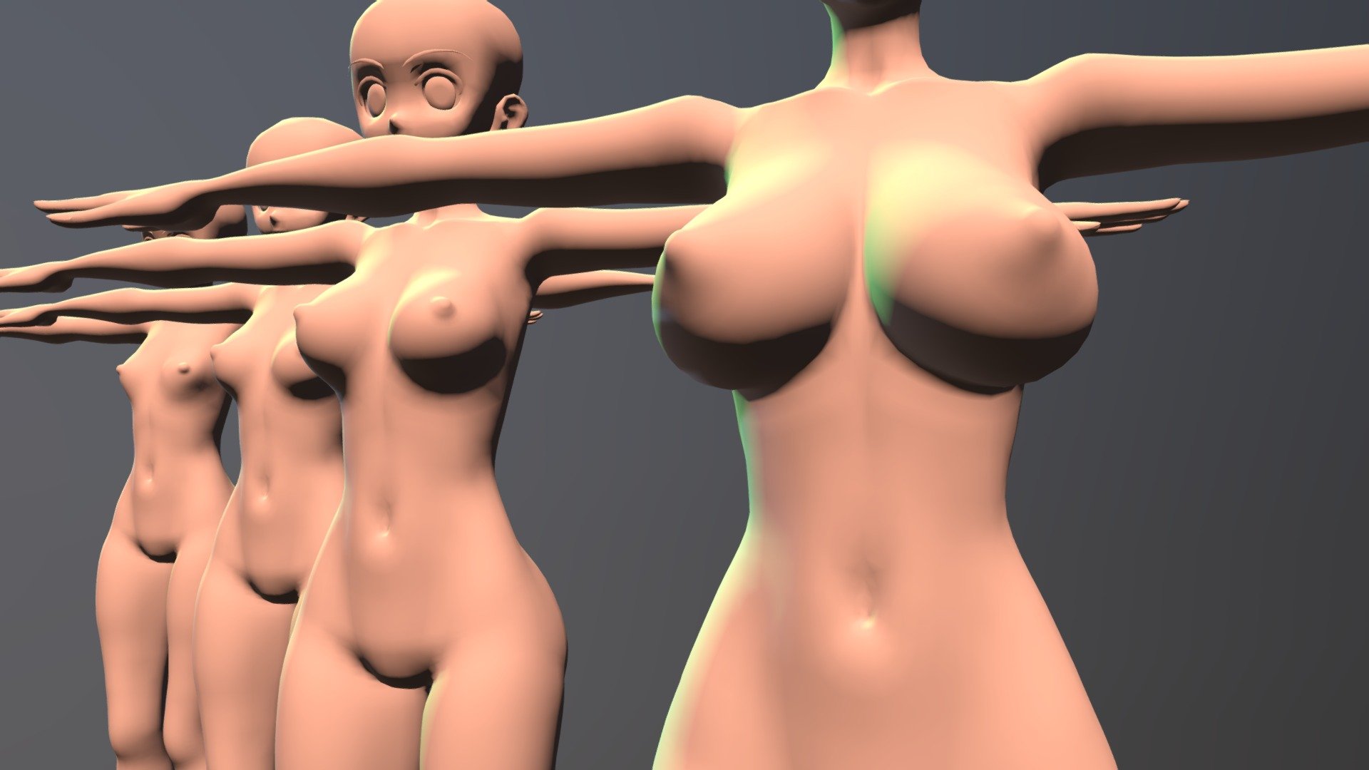 Coordinate tex include, enjoy :) - Female Anime Breast Increase - Download Free 3D model by Salvador Amari (@salvadoramari) 3d model