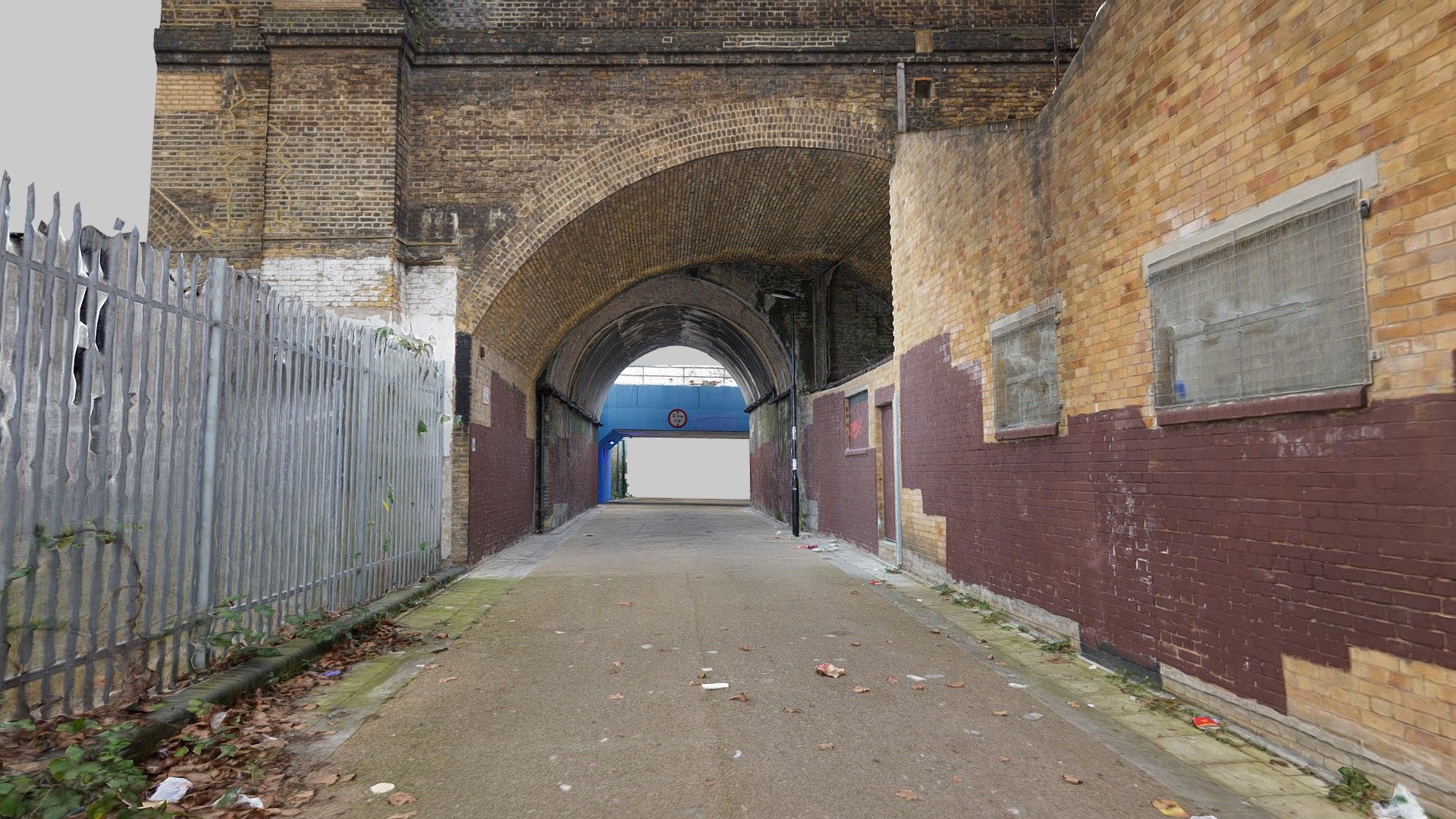The northern railway arches (and a bonus bridge) over Bolina Road, Millwall, London.

947 photos taken in February 2022 with a Sony a7R III and processed in Reality Capture 3d model