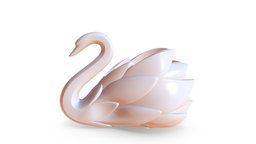 Swan holder bird, wedding, swan, decor, 3dprint, hardsurface, highpoly