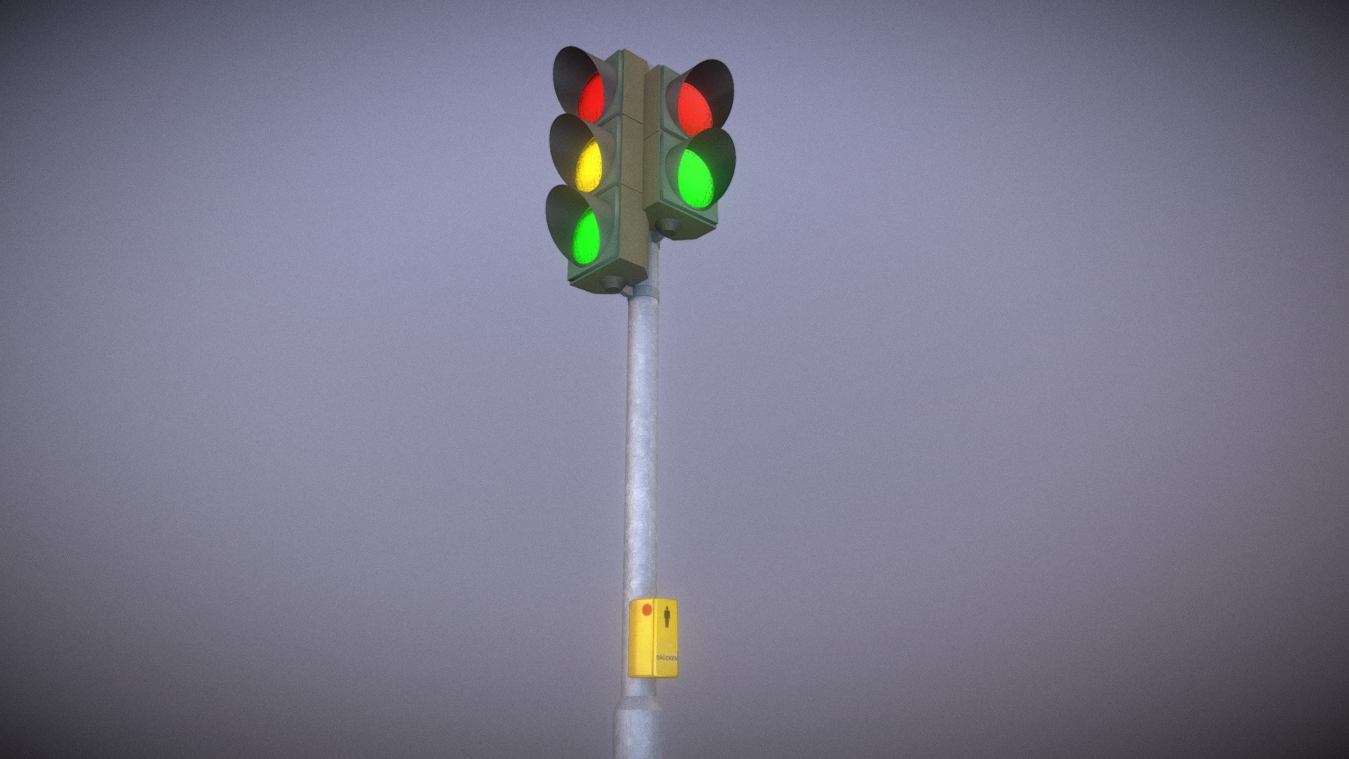 Traffic light (without animations) - Ampel (ohne Animation) - Buy Royalty Free 3D model by VIS-All-3D (@VIS-All) 3d model