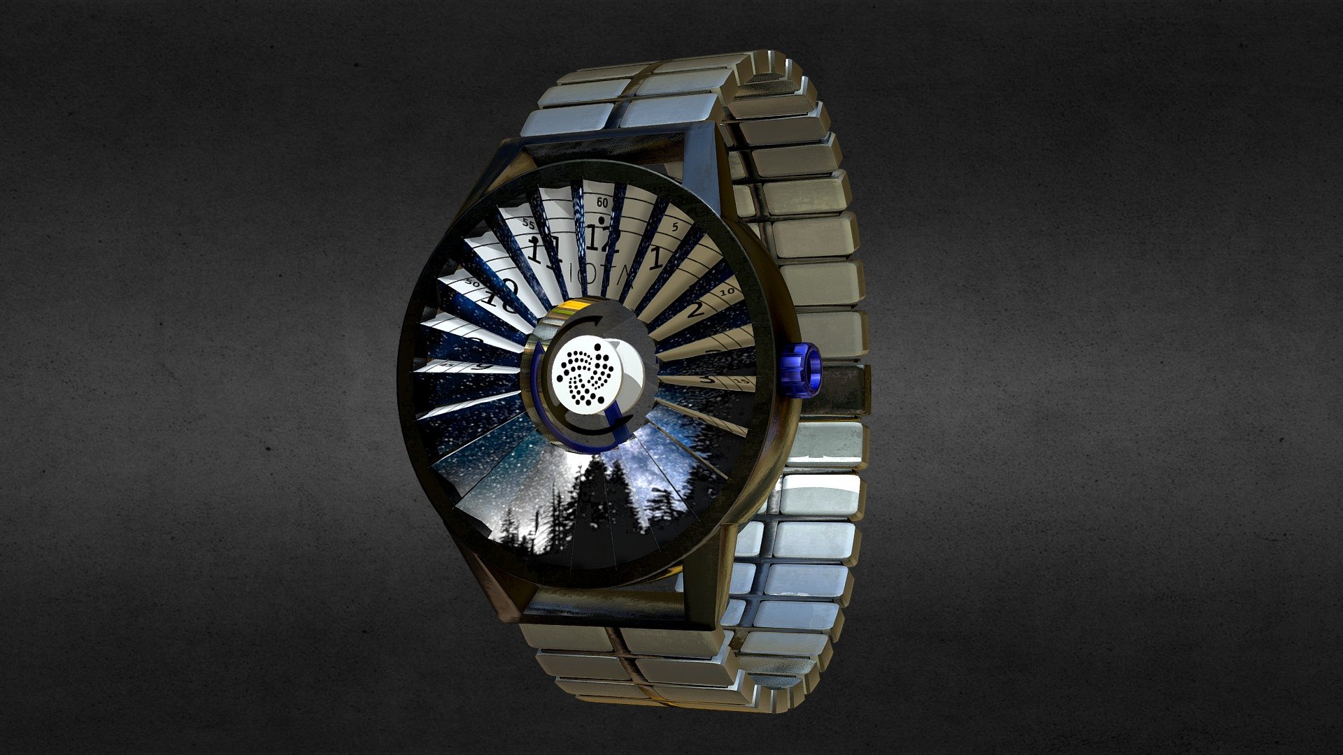 Awesome stainless steel IOTA Coin Watch.

Currently available for download in FBX format.

3D model developed by AR-Watches - IOTA Coin Watch - Buy Royalty Free 3D model by ar-watches 3d model