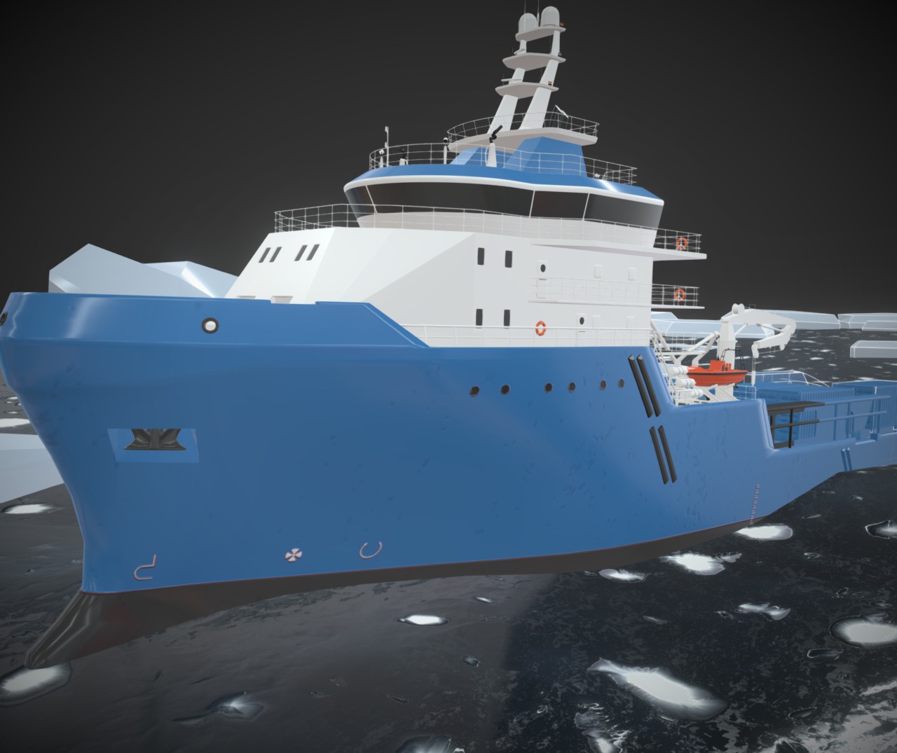 Ship modelling project made for Technology Research Center, University of Turku. Used for service marketing purpose:
http://www.virtualexpo.fi/group_of_companies/arctic-waypoint-finland/ - Arctic Ship Concept - 3D model by Elomatic Advanced Technologies (@advancedtechnologies) 3d model