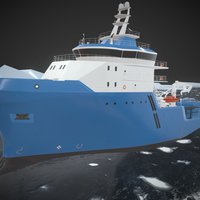 Arctic Ship Concept ice, particle, particles, vessel, ocean, splash, water, arctic, elomatic, ship, animation, animated, sea