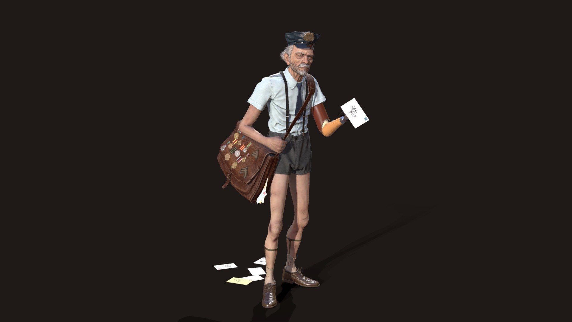This character is based on concept art I found online that was allegedly leaked from Rockstar Games for Bully 2 which may be in development. 
I used Zbrush, Maya, Marvelous Designer, Quixel Suite, Photoshop and Xnormal 3d model