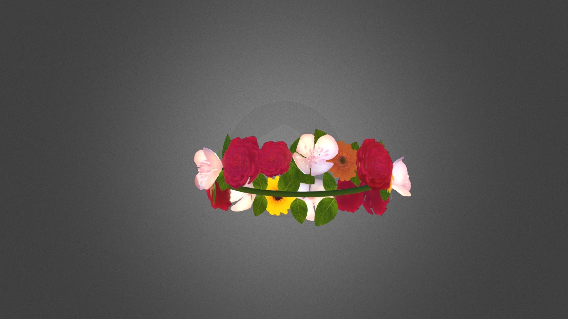 Tropical flower crown made in Maya and textures in Photoshop - Flower Crown - 3D model by Queen_Shinigami (@Fenil.Shah) 3d model