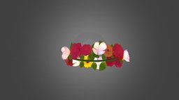 Flower Crown flower, crown, maya, texturing, photoshop, modelling, imagetexture, flowercrown