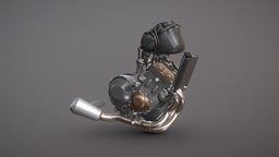 Three Cylinder Motorcycle Engine motorcycle, engine, triple