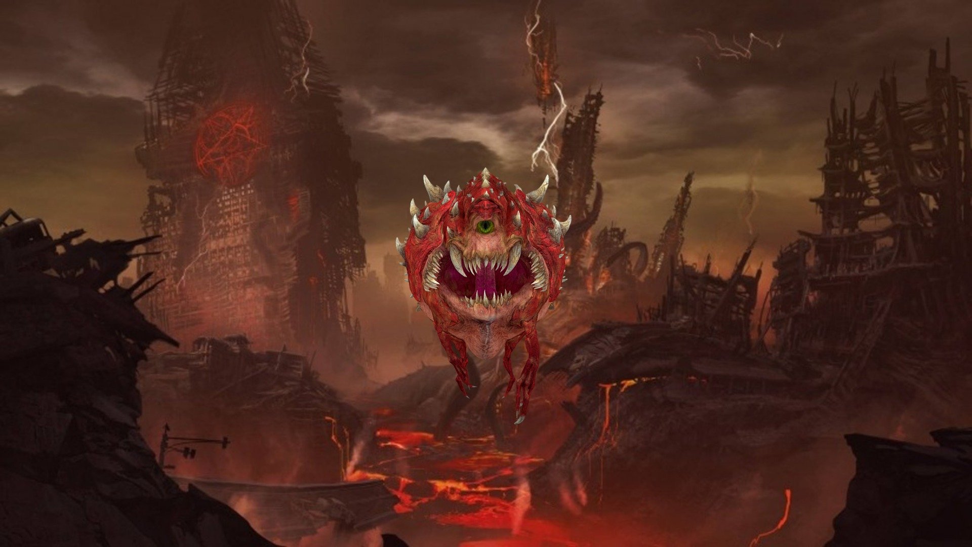 The Cacodemon from Doom Eternal 3d model