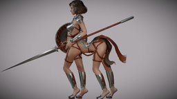 Centaur Girl body, anatomy, , , , centaur, woman, centaure, bikini, centauro, centaurus, girl, blender3d, horse, female, rigged, garter, noai