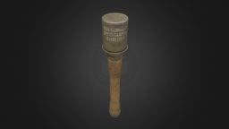 Stick Grenade Type 24 (Stielhandgranate) grenade, ww2, stickgrenade
