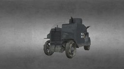 Ehrhardt E-V/4 1917 military-vehicle, firstworldwar, low-poly, lowpoly, military, ehrhardt