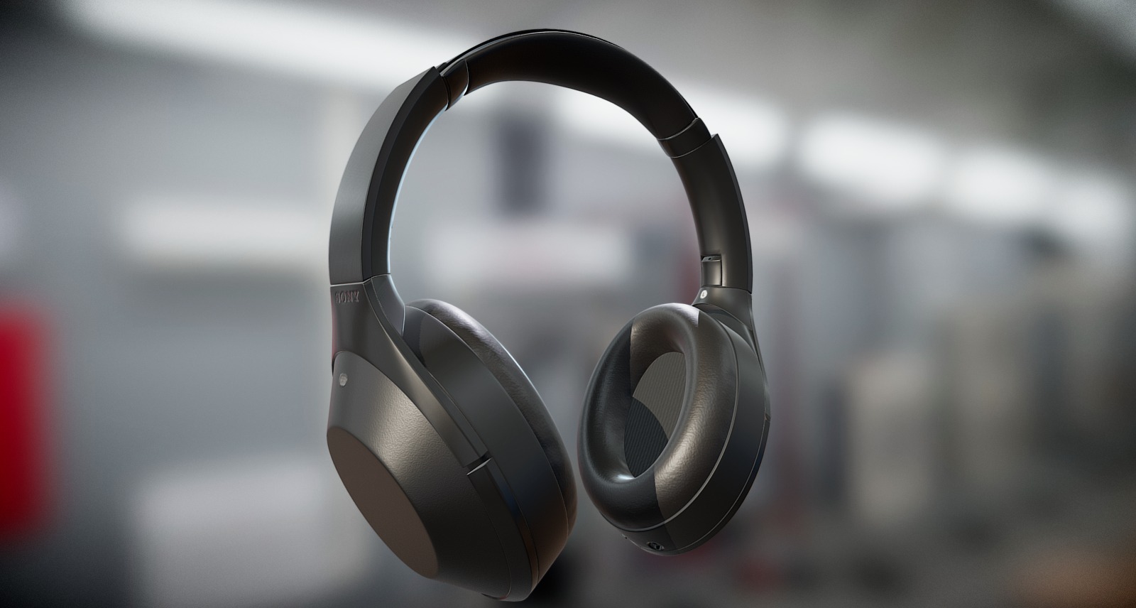 SONY MDR 1000X Black Noise Canceling Headphones - 3D model by VirTry Teams 3d model