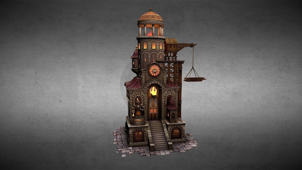 Gnome Tower concept - Gnome Tower concept - 3D model by iLogos Game Art (@iLogos) 3d model