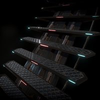 SciFi Stairs assets, videogame, game, scifi