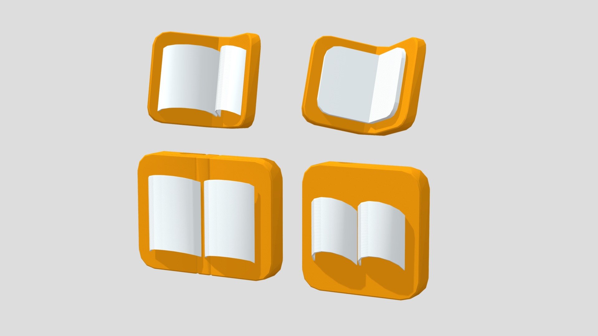 Books macOS icon - Buy Royalty Free 3D model by stPixel (@innasparrow) 3d model