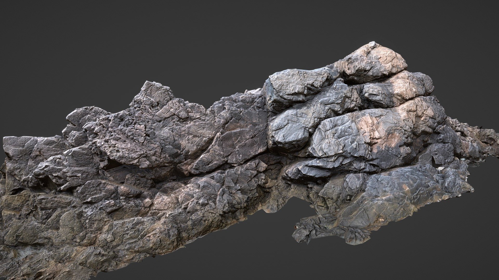 Practice shooting mountain rocks
This model may appear in the games I develop

The model was shot using a drone and was generated from 31 8064 × 6048 pixel photos 3d model
