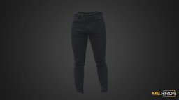 [Game-Ready] Black Denim Jeans fashion, pants, photogrametry, fbx, jeans, realistic, realism, wear, 3dscaning, wearing, denim, fashion-style, realitycapture, 3dscan, 3dmodel, noai