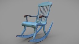 Rocking chair rocking-chair, wooden-chair, 3dscan, wooden-rocking-chair