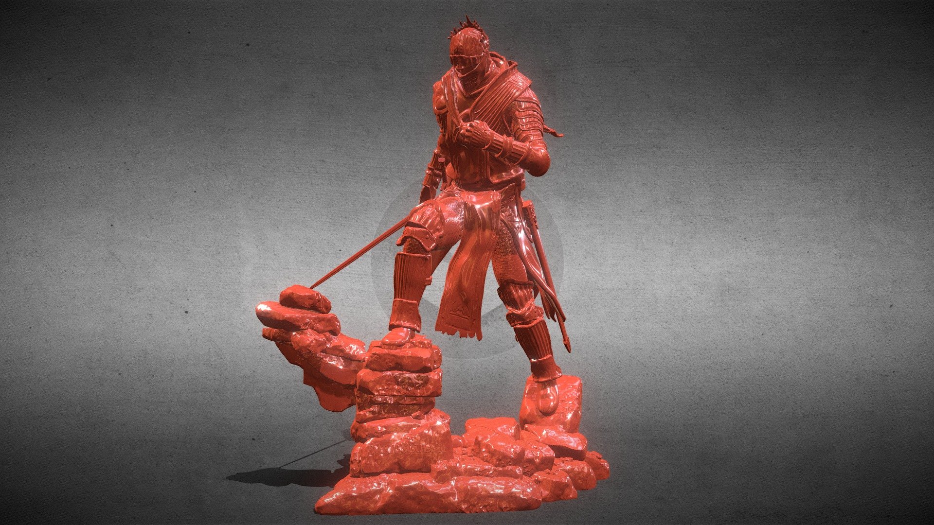 A sculpture of Dark souls 3 souls of cinder fan art ready for 3d print I separated each part for easy 3d print I included the STL, OBJ, and ZBrush Tool if you need 3D Game Assets or STL files I can do commission works 3d model