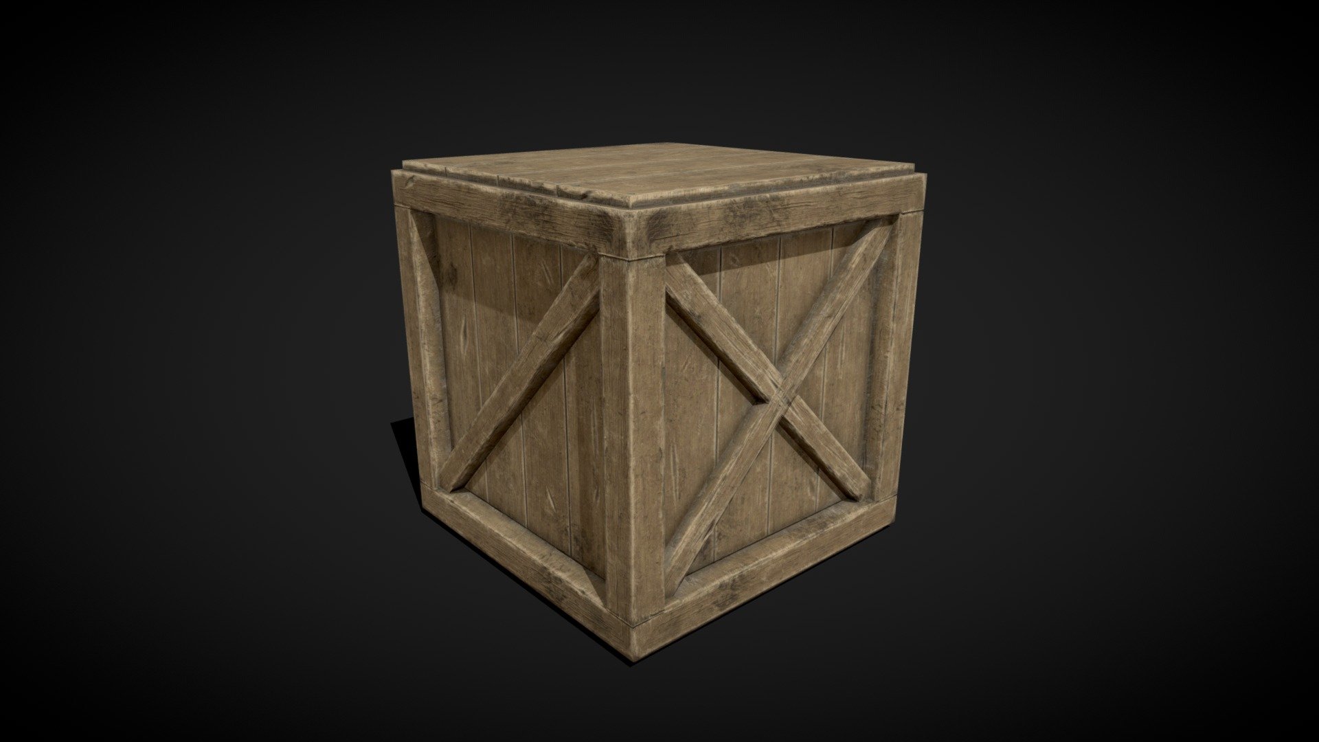 Wooden box (low poly) - Download Free 3D model by sergeilihandristov 3d model