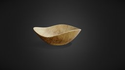 Wooden Bowl wooden, bowl, midpoly, kitchen, tableware, dining-room, interior