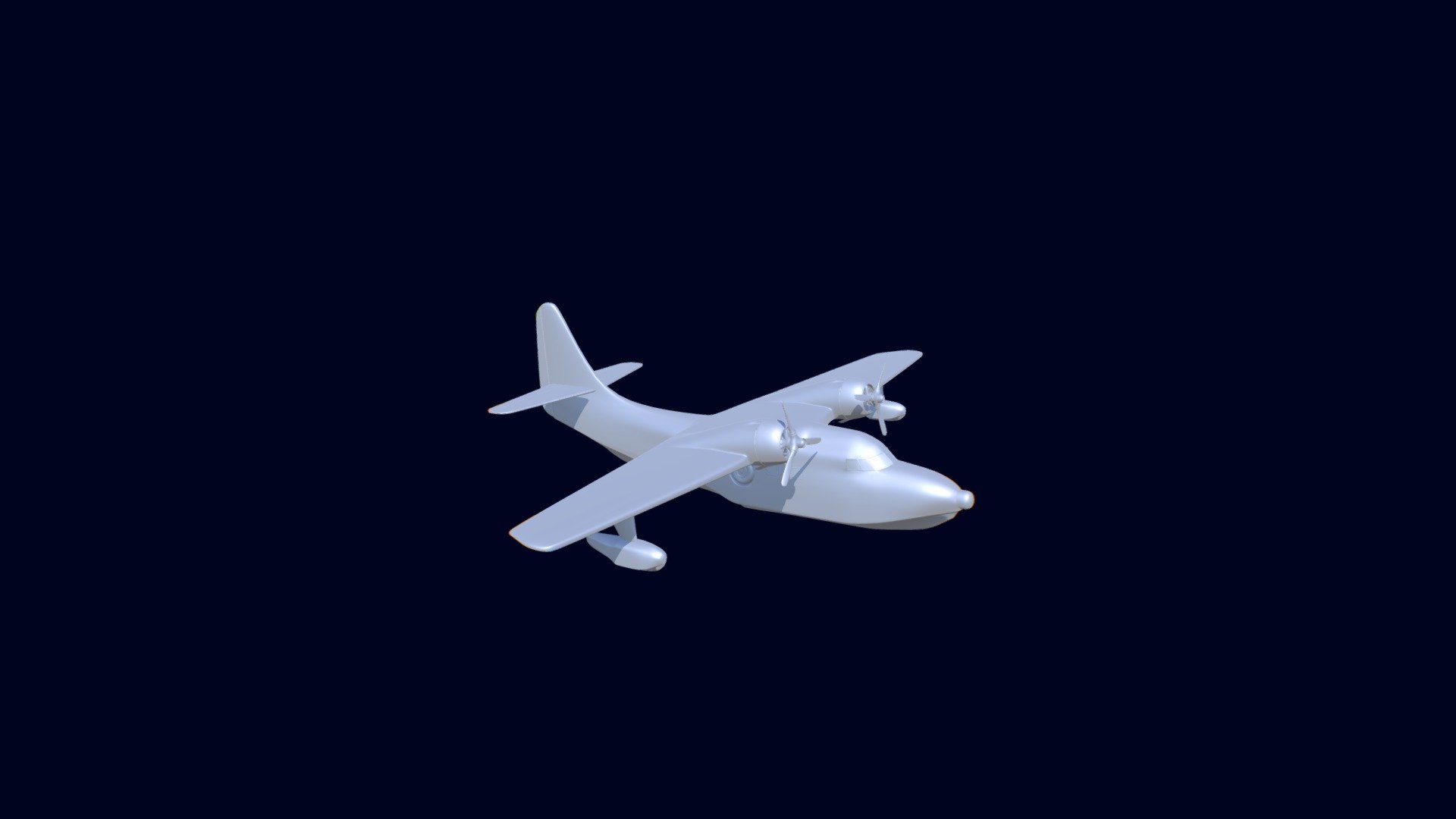 Simple untextured model of a seaplane 3d model